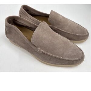 Loro Piana Men’s Summer Walk Loafers in beige suede size 46
